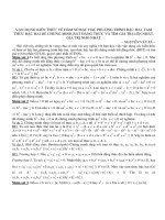 Vận Dụng KT Về HS Bậc II, PT Bậc II, Tam Thức Bậc II Để CM BĐT Và Tìm Max, Min - Nguyễn Văn Xá doc
