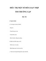 ĐIỀU TRỊ MỘT SỐ RỐI LOẠN NHỊP TIM THƯỜNG GẶP (Kỳ 16) doc
