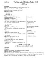 GA lớp 3 tuần 26 theo chuẩn KTKN mới