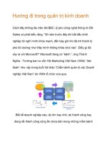 Hướng đi trong quản trị kinh doanh docx