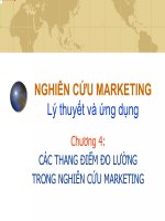 nghiên cứu marketing - chương 4  các thang điểm đo lường trong nghiên cứu marketing