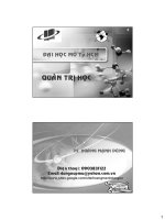 bài giảng quản trị học - đh mở tp hồ chí minh