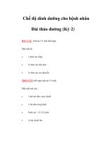 Chế độ dinh dưỡng cho bệnh nhân Đái tháo đường (Kỳ 2) pps