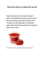 Thực đơn dành cho người loét dạ dày ppt