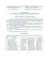 Số: 35/QĐ-PGDĐT ngày 04/3/2010 Quyết định v/v thành lập đoàn thanh tra toàn diện trường THCS Tân Phú