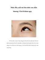 Nhức đầu, mắt mờ đau nhức sau chấn thương: Cần đi khám ngay pdf