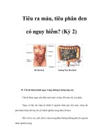 Tiêu ra máu, tiêu phân đen có nguy hiểm? (Kỳ 2) ppt