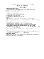 Kiểm tra 15 phút lí 6-Kì 2