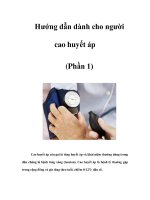 Hướng dẫn dành cho người cao huyết áp (Phần 1) pps