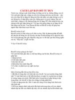 Cách lập bản đồ tư duy