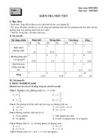 Tiết 57-Kiểm tra một tiết