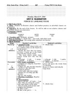 Giáo án Tiếng Anh 9 ( Tiết 53 + 54)