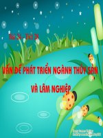 vấn đề phát triển thủy sản và lâm nghiệp.
