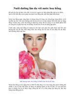 Nuôi dưỡng làn da với nước hoa hồng potx