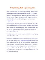 chọn đúng dịch vụ quảng cáo
