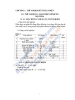 THÍ NGHIỆM KỸ THUẬT ĐIỆN, chương 1 doc