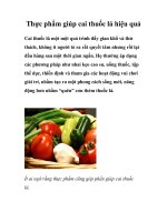 Thực phẩm giúp cai thuốc lá hiệu quả pptx