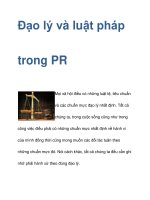 đạo lý và luật pháp trong pr
