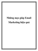 những mẹo giúp email marketing hiệu quả