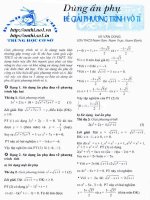 Dùng ẩn phụ để giải PT vô tỉ - Vũ Văn Dũng pptx