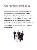 Ceo marketing thành công CMO ppt