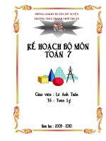 bìa kế hoạch rất tuyệt, THCS Thạnh Thới Thuận