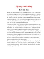 dịch vụ khách hàng