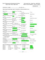 ĐỀ KT 15 LẦN 2 - HK II - LỚP 12 (2009 - 2010)