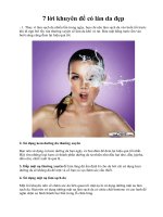 7 lời khuyên để có làn da đẹp pot