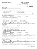 Đề kiểm tra thường xuyên THPT TT Nguyễn Khuyến tp.HCM