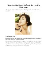 Nguyên nhân làn da thiếu độ ẩm và cách khắc phục ppt