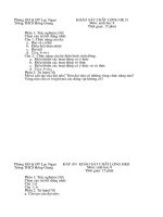 khao sat HK 2 + dap an