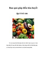 Rau quả giúp điều hòa huyết áp ở trẻ em docx