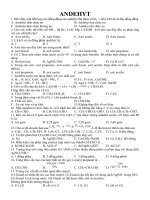 CHUYEN DE LT ANDEHYT