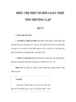 ĐIỀU TRỊ MỘT SỐ RỐI LOẠN NHỊP TIM THƯỜNG GẶP (Kỳ 5) ppsx