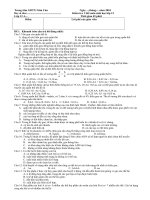 Đề kiểm tra 1 tiết học kỳ 2 năm 2010