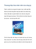 Thương hiệu hóa nhân viên của công ty Tiếp thị docx