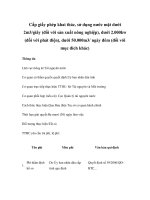 Cấp giấy phép khai thác, sử dụng nước mặt dưới 2m3/giây (đối với sản xuất nông nghiệp), dưới 2.000kw (đối với phát điện), dưới 50.000m3/ ngày đêm (đối với mục đích khác) docx