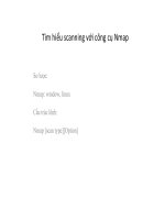 Tìm hiểu scanning với công cụ nmap