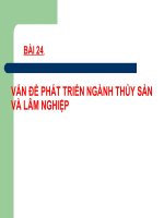 bài 24. vấn đề phát triển thủy sản và nông nghiệp