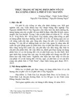 Báo cáo: Thực trạng sử dụng phân bón vô cơ đa lượng cho cà phê ở Tây Nguyên