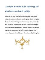 Xác định mô hình huấn luyện tập thể phù hợp cho doanh nghiệp pot