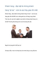 Khách hàng - đặc biệt là những khách hàng“ tệ hại” - luôn là các thầy giáo tốt nhất ppt