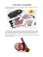 Cách chọn cọ trang điểm pdf