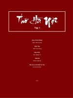 Thơ Hà Nội - Tập 1 pdf