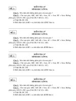 KIEM TRA 15 PHUT CHUONG III HH8