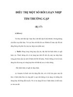 ĐIỀU TRỊ MỘT SỐ RỐI LOẠN NHỊP TIM THƯỜNG GẶP (Kỳ 17) pptx