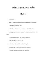 RỐI LOẠN LIPID MÁU (Kỳ 1) doc