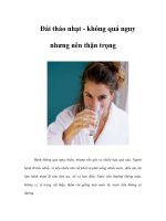 Đái tháo nhạt - không quá nguy nhưng nên thận trọng pps