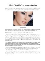 Để da ăn phấn cả trong mùa đông pptx